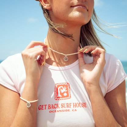 Nude Beach Beaded Choker